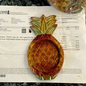 Wooden pineapple coasters